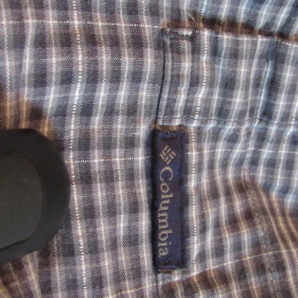 Columbia Mens Green & Black Check Button Down Size XXL 100% Cotton EUC - Picture 6 of 8